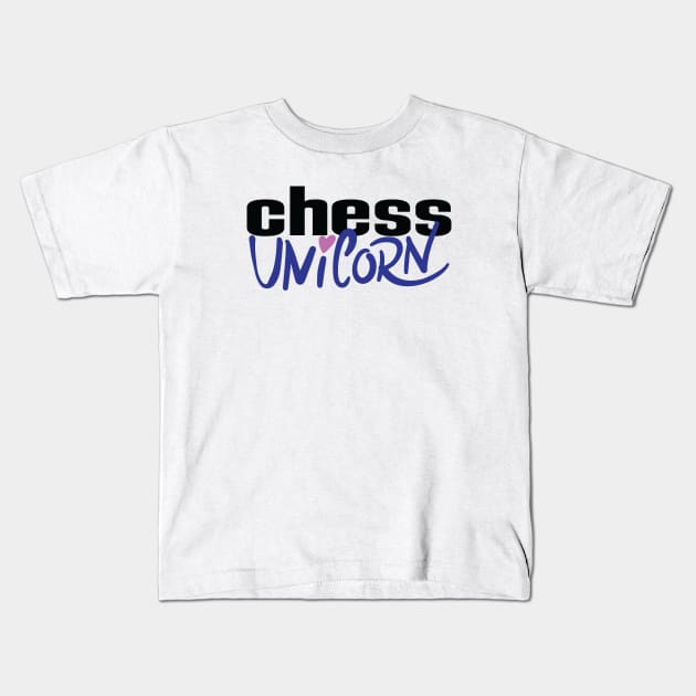 Chess Unicorn Kids T-Shirt by ProjectX23Red